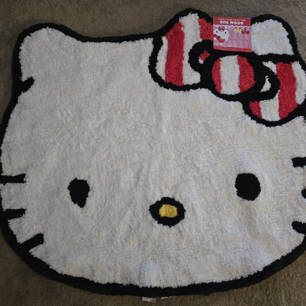 Hello Kitty Red and Black Room Rug